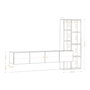 Hanah Home Mueble de TV Blanco y Roble
